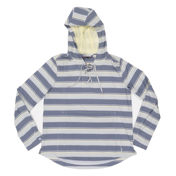 Stio Womens CFS Sun Hoodie Striped Water Repellent - Picture 1 of 8